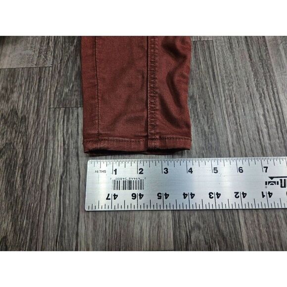 White House Black Market Womens Size 0 Short Skinny Ankle High Rise Red Jeans - Picture 12 of 12